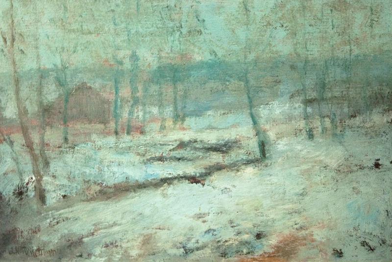 John Henry Twachtman Snow Scene